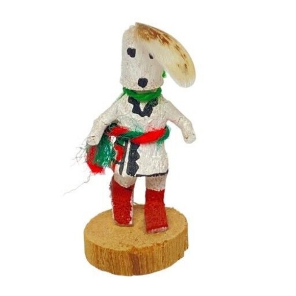 Signed Native American Kachina Doll Miniature Chief Figure Handmade Southwest - Picture 1 of 9